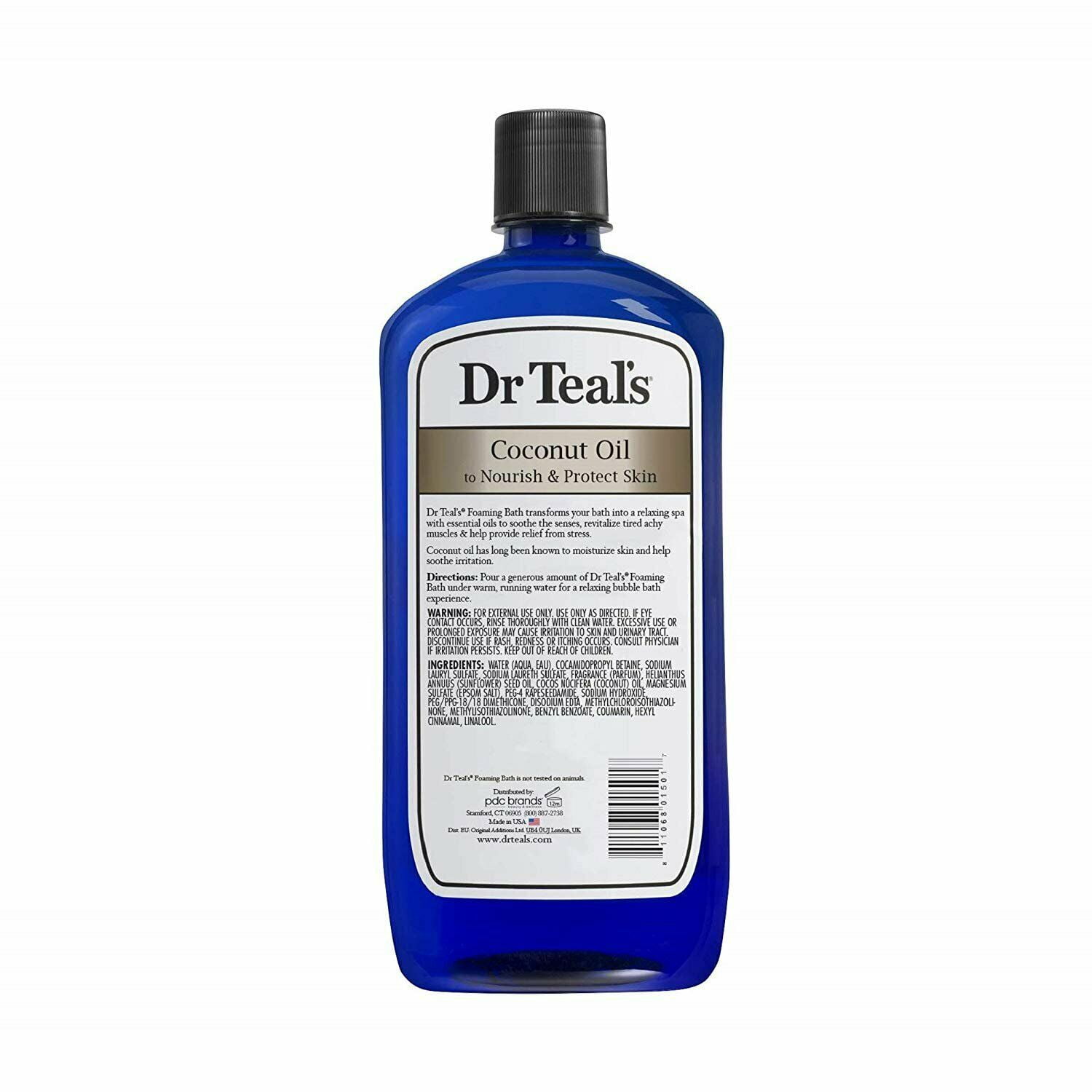 Dr Teal's Foaming Bath, Coconut Oil 34 oz (Pack of 6)