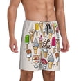 thumbnail image 2 of Bixox Men's Ice Cream printed lightweight casual shorts, soft sleep shorts with pockets., 2 of 7