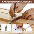 thumbnail image 3 of Uxcell 5.6mm Mechanical Carpenter Pencil, Heavy Duty Woodworking Pencils with 4 Refills for Pencil Architect, Pink, 3 of 5