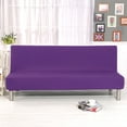 thumbnail image 4 of 2024 Futon Slipcover Armless Sofa Covers Stretch Sofa Bed Slipcover Protector Elastic (Light Gray Animal), 4 of 8