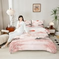 thumbnail image 6 of Manfei Japanese Mount Fuji Queen Comforter Set, Pink Blossoms Flower Bedding Sets, Teens Kids Girls Boys Reversible Bedding Comforter Set, Luxury Bedroom Decor, 3 Pieces, 6 of 9