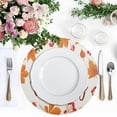 thumbnail image 5 of GZHJMY Thanksgiving Day Round Placemats Set of 1, Non-Slip PVC Table Mats Washable Heat Resistant Place Mats for Kitchen Dining Table Christmas Home Decor, 15.4 Inch Table Mat, 5 of 7