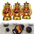 thumbnail image 1 of DGLQMYX (Liquidación) Calabaza decorativa de Halloween, vela electrónica de plástico vintage de Pascua, calabaza de mano galvanizada, estilo americano, 1 of 8