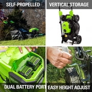 Greenworks 40V 21 Brushless Cordless (Self-Propelled) Lawn Mower, 5.0Ah Battery and Charger Included