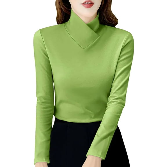 Women Fashion Solid Casual Long Sleeve Knitted Sweater Warm Top