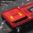 thumbnail image 4 of for Samsung Galaxy S24 Ultra Case with Upgraded Sliding Camera Lens Cover and Strong Magnetic Kickstand - Military-Grade Shockproof Protective Phone Case 6.8" for Women Girls - Red, 4 of 14