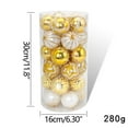thumbnail image 3 of WNFJR Shatterproof Clear Plastic Christmas Ball Ornaments 60mm 30pcs Christmas Decorations Decorative Xmas Balls Baubles Set with Stuffed Delicate Decorations, 3 of 4
