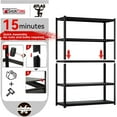 thumbnail image 7 of Shuntong 48" W x 18" D x 72" H Garage Shelving Heavy Duty Loads 3500 Lbs, 5 Tier Adjustable Storage Shelves Metal Shelving, Standing Utility Shelf Racks for Pantry Warehouse Kitchen, 7 of 7