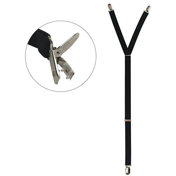 Pixnor 1pc Adjustable Shirt Stays Garters AntiWrinkle Non Slip Clip