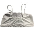 thumbnail image 2 of harmtty Women Bra Lace Patchwork Sexy Pure Color See through Crop Top Bustier for Daily Wear,White,XL, 2 of 8