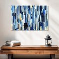 thumbnail image 2 of Elephant Stock Striped Blue Abstract Wall Art - Horizontal Canvas Wall Art - Living Room Wall Decor - Abstract Canvas - Blue And Yellow Decor - 24" x 16", 2 of 4