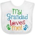 thumbnail image 3 of Inktastic My Grandad Loves Me Boys or Girls Baby Bib, 3 of 4