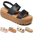 thumbnail image 1 of Sandalias hexnart Fashion Platform para mujer, color negro, talla 42, 1 of 6