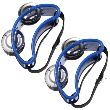 2pcs Foot Tambourine Percussion Musical Instrument With Lingle Bells Toys
