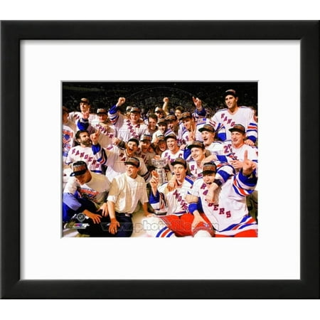 Cup Champion Wall The New York Rangers 1994 Stanley Cup Champions Te... Framed Photographic Print Wall Art ()