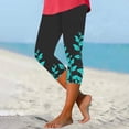 thumbnail image 2 of SBYOJLPB Capri Pants for Womens Spring and Summer Fashion Printed Tight Yoga Cropped Leggings Casual Trousers for Seasonal Wear​, 2 of 5