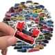 thumbnail image 3 of Calcomanías para autos de carreras - Calcomanías de vinilo impermeables para autos vsco para niños, computadora portátil, hidrofrasco, botellas de agua, cascos para niños, 100 piezas Namotu WMZL-2186, 3 of 7