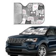 thumbnail image 4 of Disketp Windshield Sun Shade, Car Sun Shade For Front Window Cats Group Sunshades Sun Visor Protector Blocks Uv Rays Foldable, 4 of 9
