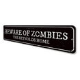 thumbnail image 4 of Beware of Zombies Novelty Decor, Metal Wall Sign - 4x18 Inches, 4 of 4