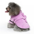 thumbnail image 4 of Pet Pajama with Hood Thickened Luxury Soft Cotton Hooded Bathrobe Quick Drying And Super Absorbent Dog Bath Towel Soft Pet Nightwear for Puppy Small Dogs Cats Purple, 4 of 17