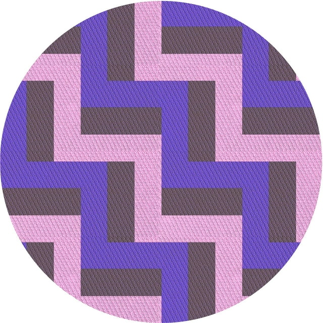 Ahgly Company Tapis d'Intérieur Lavable en Machine Carré Violet Améthyste Transitionnel, 3 Pieds Carré