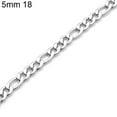 thumbnail image 3 of Ayyufe 3mm-7mm Men Stainless Steel Band Figaro Chain Necklace 18Inch - 26Inch, 3 of 6