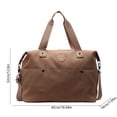 thumbnail image 3 of Canvas Duffel Bag for Women, Large Capacity Travel Weekender with Crossbody Strap, Casual Gym Tote for Yoga, Overnight Carryall, Weekend Getaway, Daily Outing, Adjustable Handbag, 3 of 6