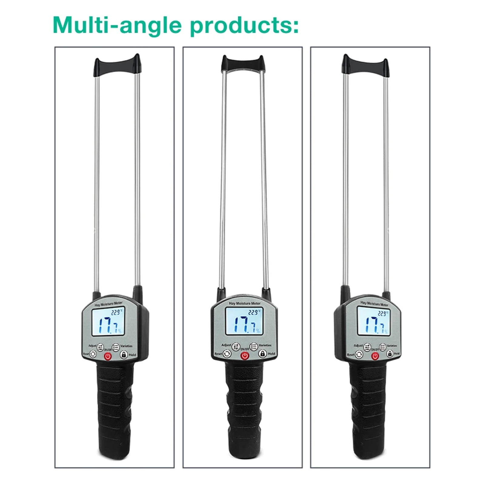 LCD Display Hay Moisture Meter TK100H Forage Humidity Tester 0-80% Moisture Detector Accuracy Hygrometer For Orchard Grass Straw