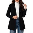 thumbnail image 2 of Afelkas Women Winter Peacoat Single Breasted Notched Lapel Tailored Fit and Flare Wool Blend Coat with Pockets, 2 of 7