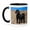 Black/White, variant on 3drose, Usa, California. Labradoodle on a Boulder in the Colorado Desert., 11oz Two-tone Red Mug
