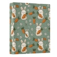 thumbnail image 2 of Three Ring Binder Cute Bunny Carrot Daisy 1.5 Inch Round Binder D-Rings for Office Supplies and More, 2 of 10