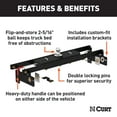 thumbnail image 2 of CURT 60711 Double Lock Gooseneck Hitch, 2-5/16-Inch Flip-Over Ball, 30K, Select Chevrolet Silverado, GMC Sierra 1500, LD, Limited Fits select: 2007 GMC NEW SIERRA, 2 of 5
