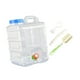 thumbnail image 5 of Contenedor de agua, cubo de almacenamiento de agua de 20 litros de capacidad, multiusos, con asa de transporte, dispensador de bebidas para conducción Azul, 5 of 8