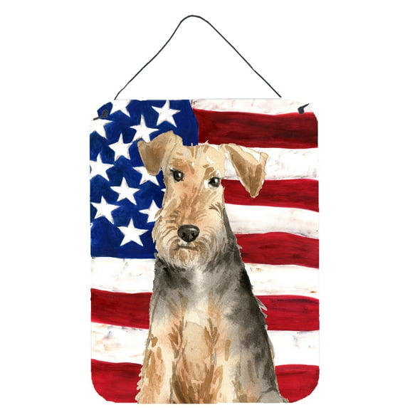 Patriotic USA Welsh Terrier Wall or Door Hanging Prints