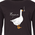 thumbnail image 4 of Inktastic French Goose says Honque Long Sleeve Youth T-Shirt, 4 of 5