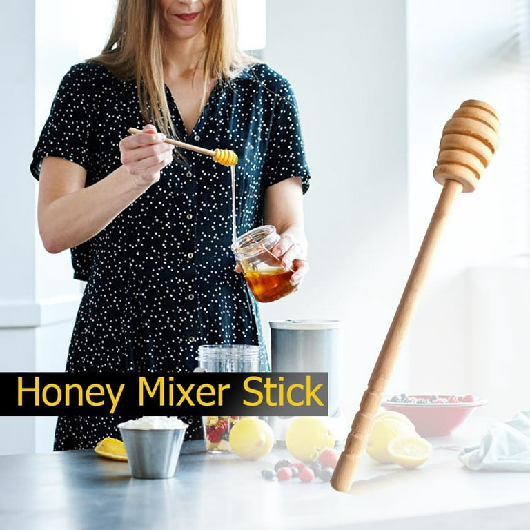 CIYODO 6 Pcs Honey Stick Dough Mixer Honey Stir Sticks Coffee Mixer Coffee  Stir Sticks Dough Whisk Molasses Dropper Mini Whisk Coffee Syrups Silicone
