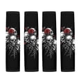thumbnail image 5 of Chririnla Car Seat Belt Pads Reduce Friction & Impact Seat Belt Shoulder Pad Polyester Fabric Heat Insulation, Suitable for Vans Sedan, Skull and Rose Pattern, 5 of 8