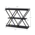 thumbnail image 3 of 3-Tier Industrial Entryway Console Table - X-Shaped Metal Frame & Open Storage Shelves, Ideal Hallway Accent Table, 3 of 9