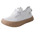 thumbnail image 3 of YLYL Women Knit Platform Sneakers Lace up No Slip Breathable Mesh Lightweight Casual Walking Shoes, 3 of 9