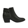 thumbnail image 2 of Dream Pairs Women Chunky Boots Low Heel Almond Toe Side Zipper Ankle Boots Shoes DAB214 BLACK/PU Size 5.5, 2 of 4