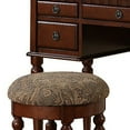 thumbnail image 2 of Benzara BM167178 Commodious Vanity Set with Stool & Mirror - Cherry Brown, 2 of 2