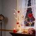 thumbnail image 4 of Árbol de abedul iluminado para decoración del día de San Valentín, 24 cm con adornos, paquete de 2, 4 of 5