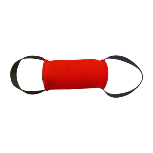 Juguete para perros Yinane con 2 asas resistentes material de algodón y fibra rojo