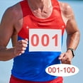 thumbnail image 6 of Baoblaze 100Pcs Running Bibs Athlete Numbers Reliable Sports Bibs Competitor Numbers for Running Games Competition Events Sports Event 001 to 100, 6 of 8