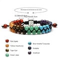 thumbnail image 4 of Top Plaza 7 Chakra Treatment Crystal Bracelet Yoga Stone Adjustable Beads Bracelet Meditation Relaxation Anxiety Women's Bracele, 4 of 5