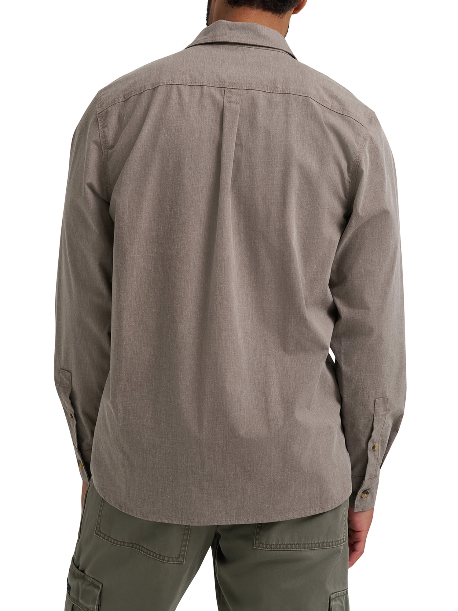 Wrangler® Men's and Big Men's Relaxed Fit Long Sleeve Woven Shirt, S-5XL