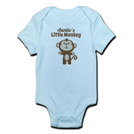 

CafePress - Aunties Little Monkey Body Suit - Baby Light Bodysuit