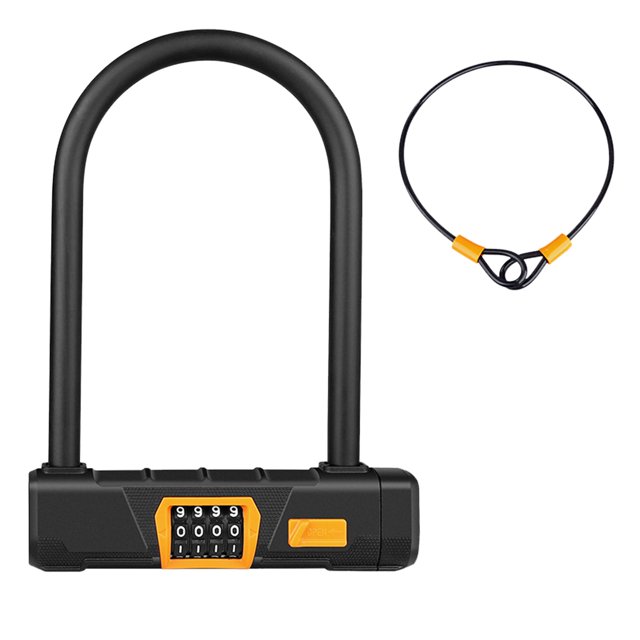 Cerradura de combinación Cerradura de cizalla antihidráulica Candado de bicicleta eléctrica en forma de U Wmkox8yii jkg239