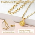 thumbnail image 3 of KeyStyle Layered Initial Necklace for Women Gold Plated Alphabet Letter Pendant Necklaces Layered Paperclip Link Chain Set Mother's Day Anniversary Jewelry Gift for Women Mom, 3 of 10