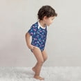 thumbnail image 4 of Daiia Plants And Flamingos Printed Unisex-Baby Short Sleeve Onesies Bodysuits Baby Climbing Clothes Soft and Comfortable Romper with Expandable Shoulder Design-3 Months, 4 of 8